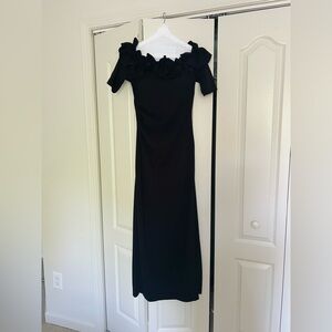 Black off the shoulder gown!
